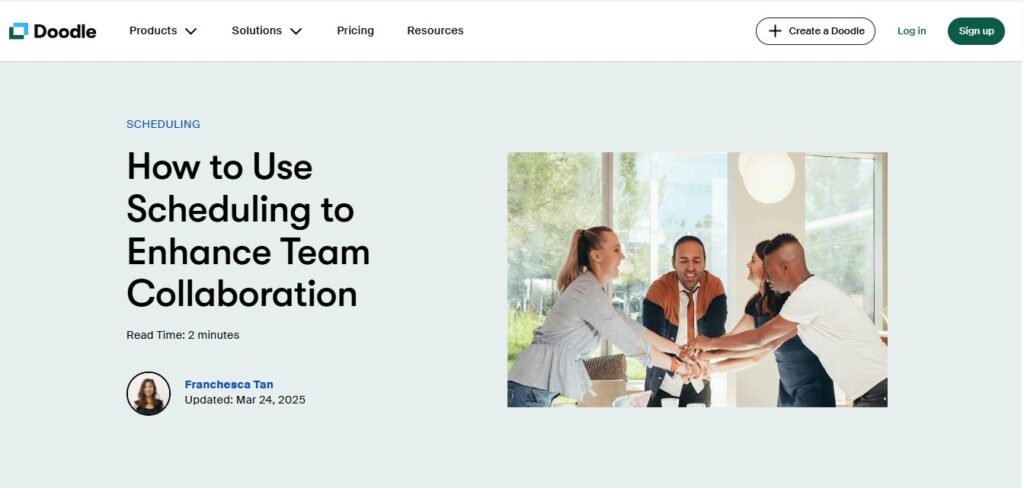 Collaboration and Team Scheduling Features